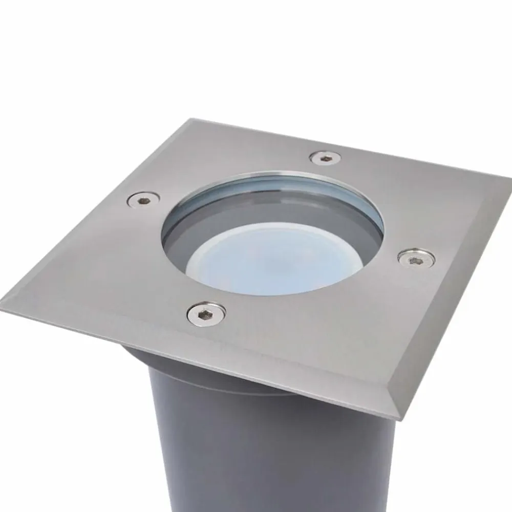vidaXL Luces de suelo de exterior cuadradas 3 unidades Clearance