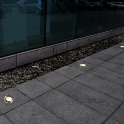 vidaXL Luces de suelo de exterior redondas 12 unidades Online
