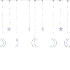 vidaXL Luces estrella y luna 138 LEDs con control remoto Azul Best