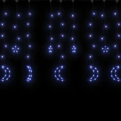 vidaXL Luces estrella y luna 138 LEDs con control remoto Azul Best