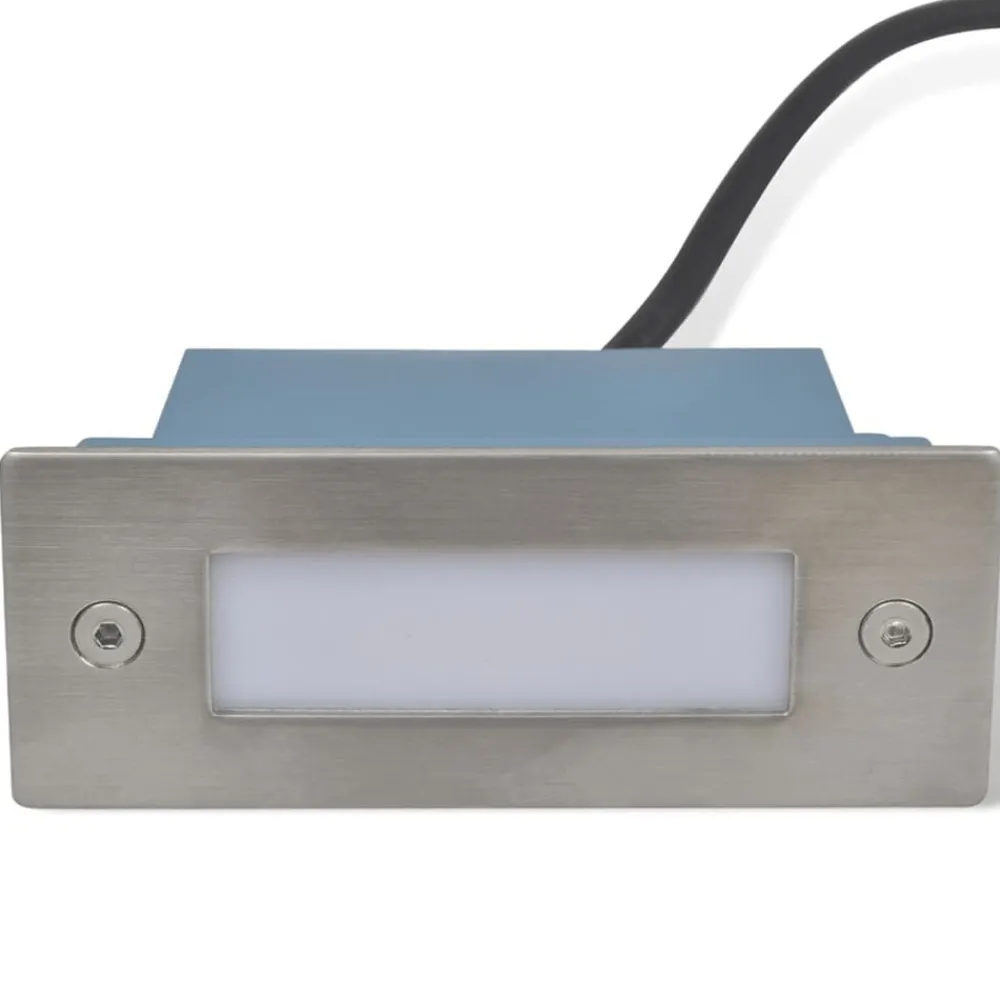 vidaXL Luces LED empotrables para escaleras 6 uds 44x111x56 mm Sale