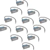 vidaXL Iluminación-Luces LED empotrables para escaleras 12 uds 44x111x56 mm