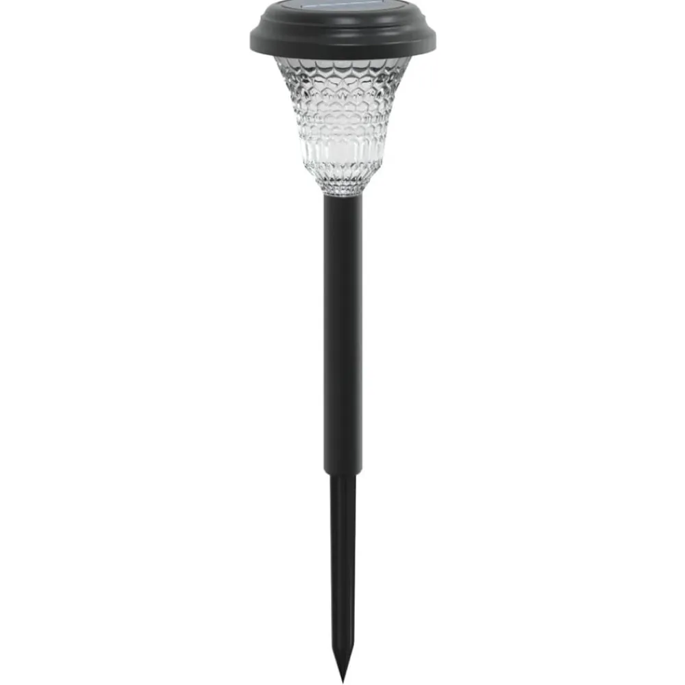 vidaXL Iluminación-Luces solares de camino con picos de tierra 12 uds luz blanca