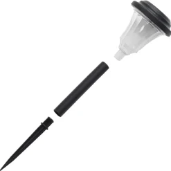 vidaXL Luces solares de camino con picos de tierra 12 uds luz blanca Blanco Outlet