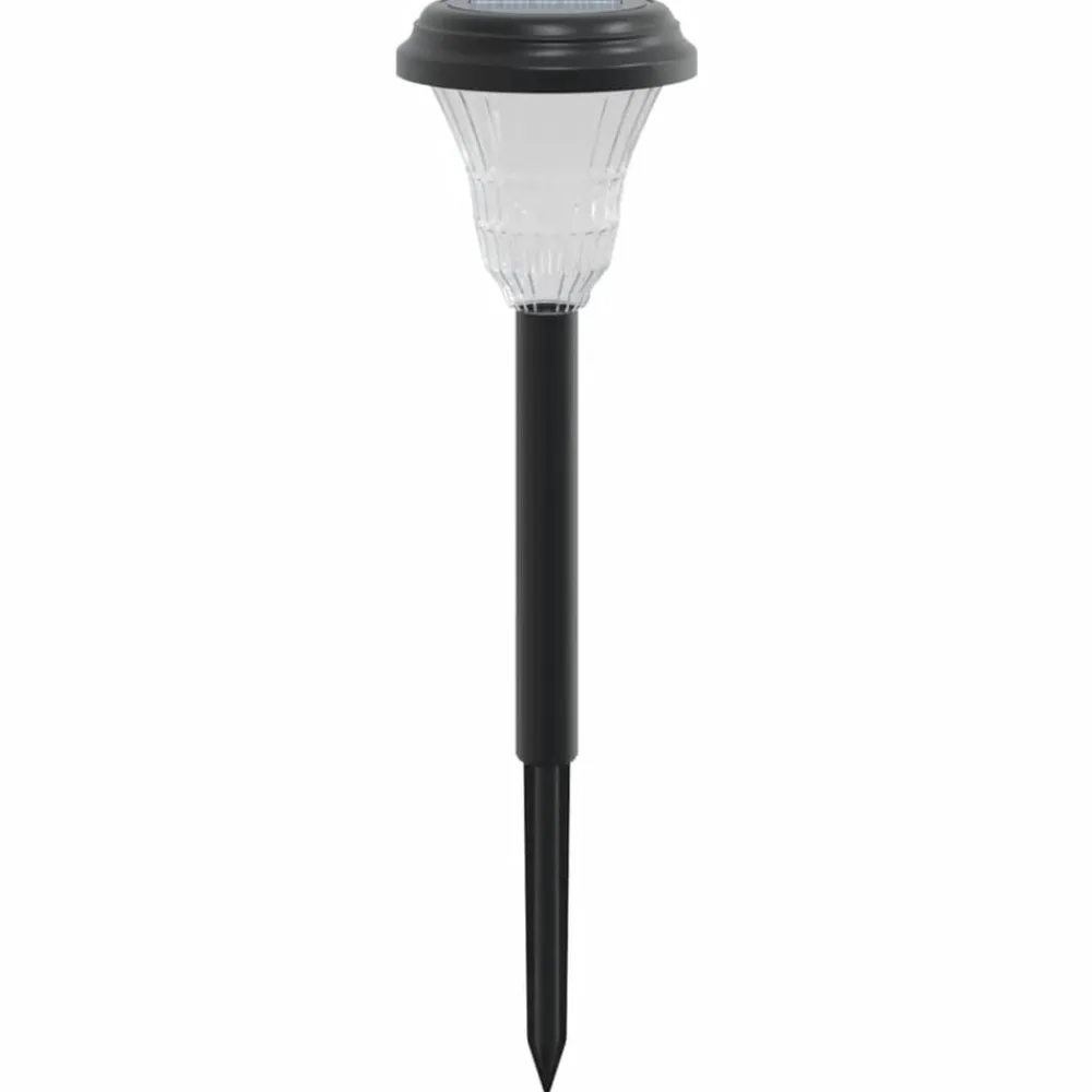 vidaXL Iluminación-Luces solares de camino con picos de tierra 12 uds luz blanca