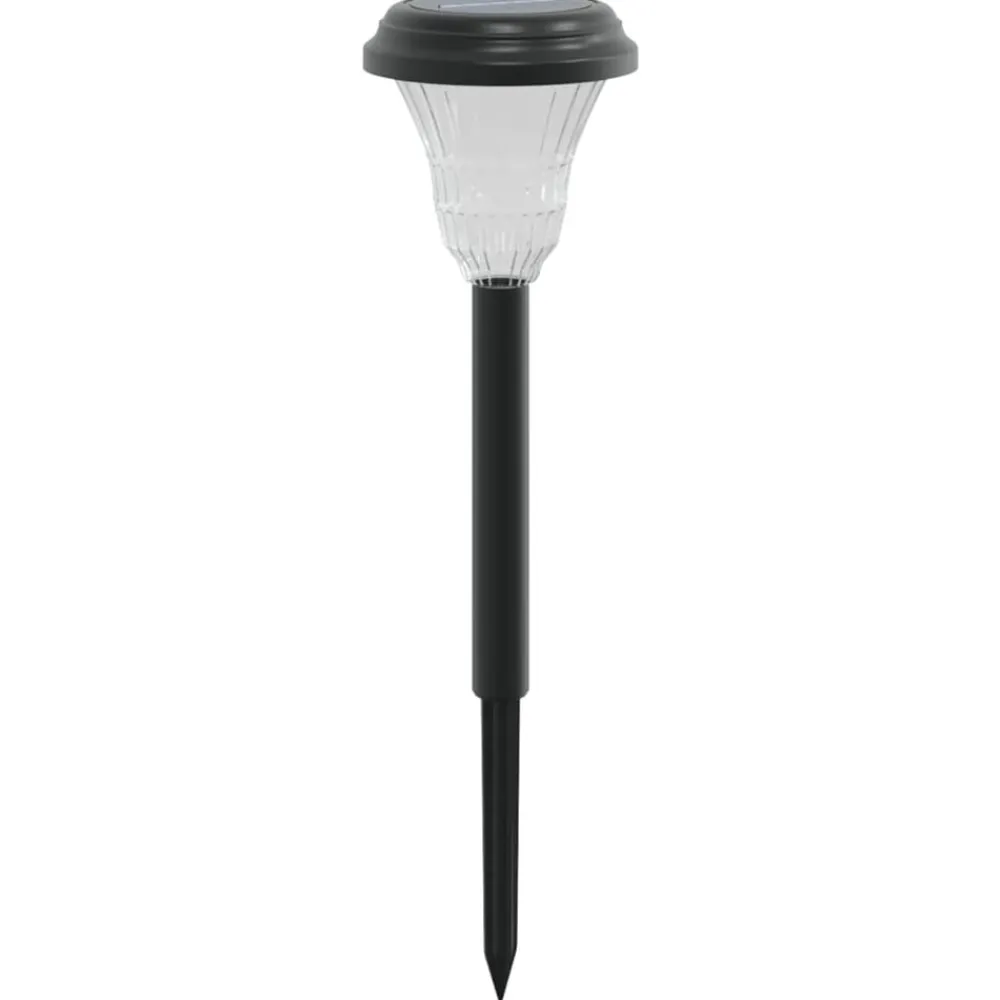 vidaXL Iluminación-Luces solares de camino con picos de tierra 12 uds luz blanca