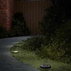 vidaXL Iluminación-Luces solares suelo jardín con pico tierra blanco cálido 12 uds