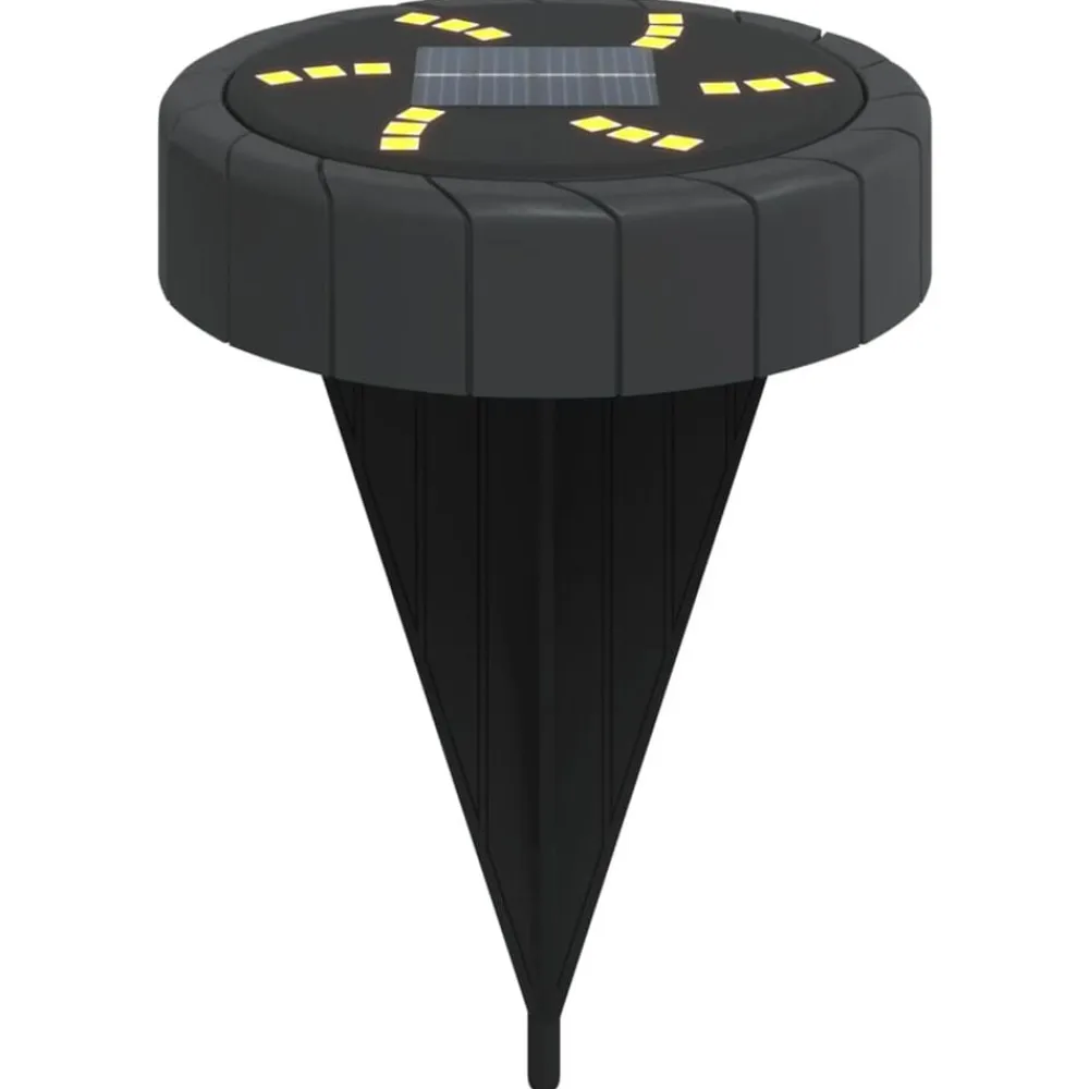 vidaXL Luces solares suelo jardín con picos tierra blanco cálido 4 uds New