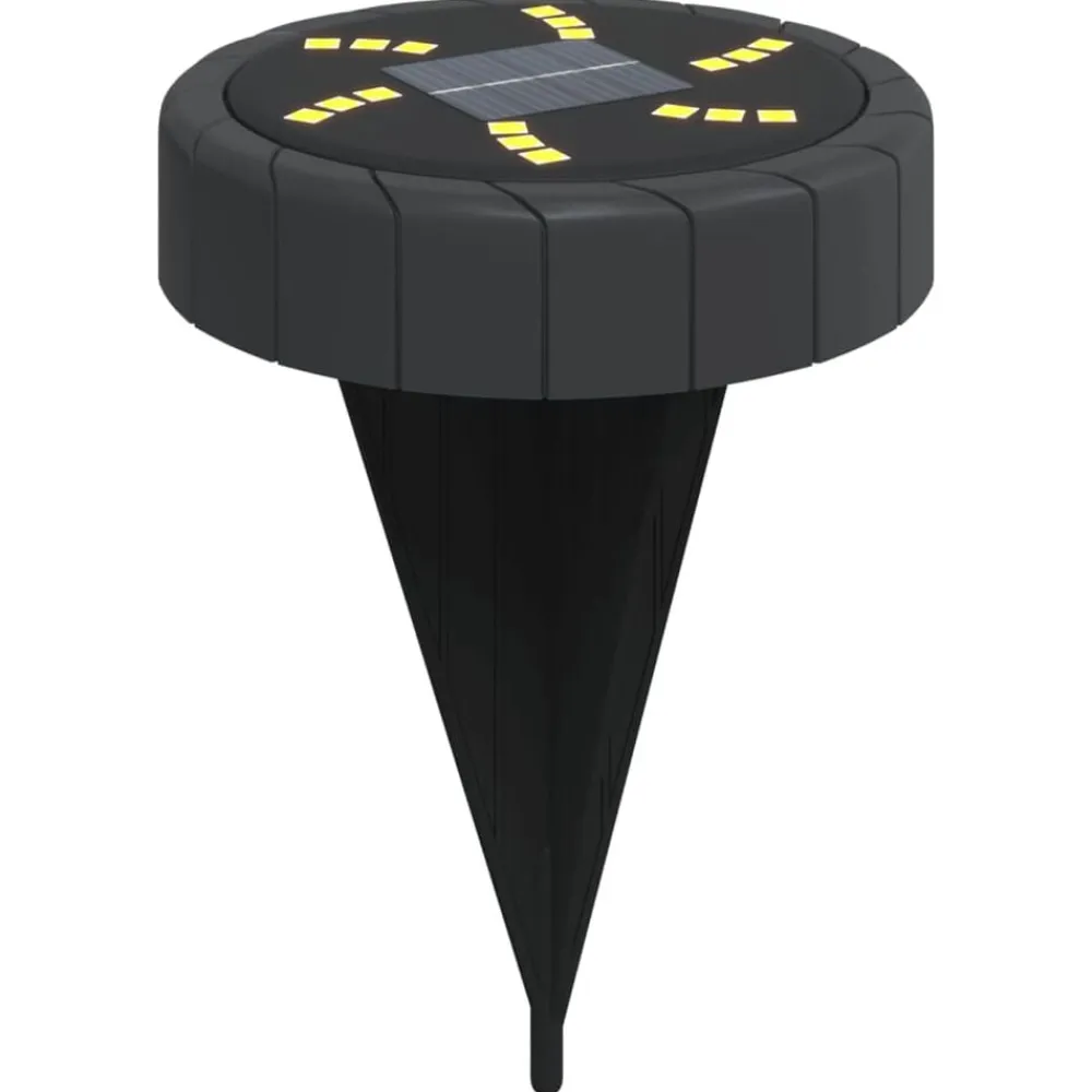 vidaXL Luces solares suelo jardín con picos tierra blanco cálido 4 uds New