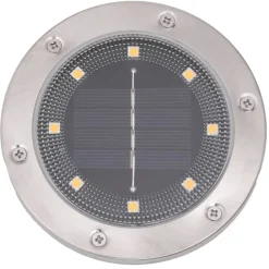 vidaXL Luces solares suelo jardín con picos tierra blanco cálido 4 uds New