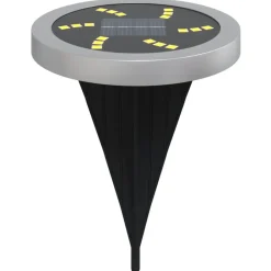 vidaXL Luces solares suelo jardín con picos tierra blanco cálido 4 uds New