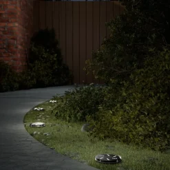vidaXL Luces solares suelo jardín con picos tierra blanco cálido 4 uds Clearance