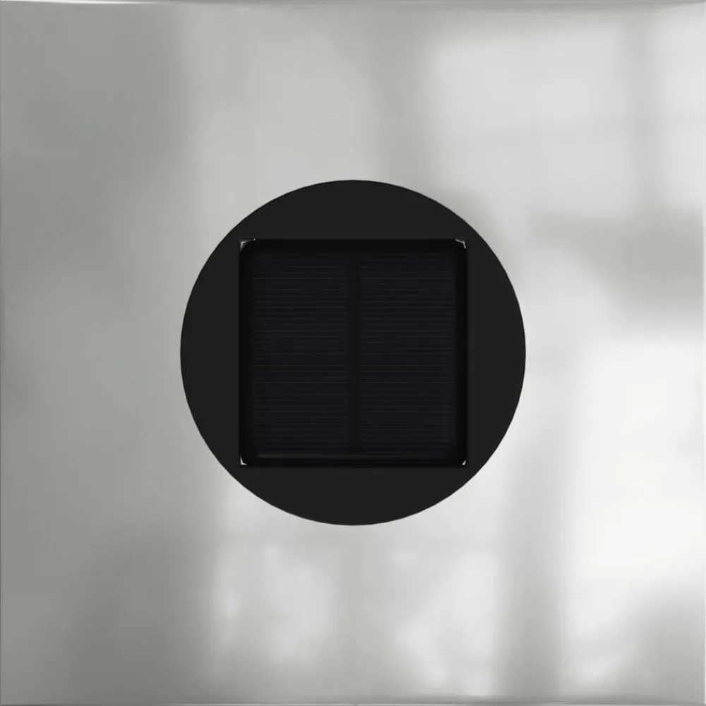 vidaXL Iluminación-Luz de camino LED solar 2 pcs Plateado
