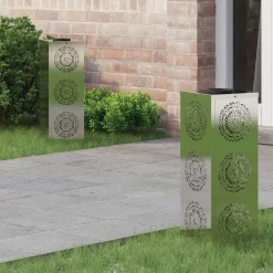 vidaXL Iluminación-Luz de camino LED solar 2 pcs Plateado