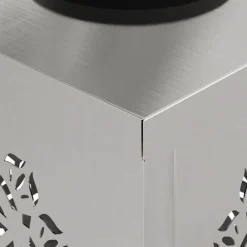 vidaXL Iluminación-Luz de camino LED solar 2 pcs Plateado
