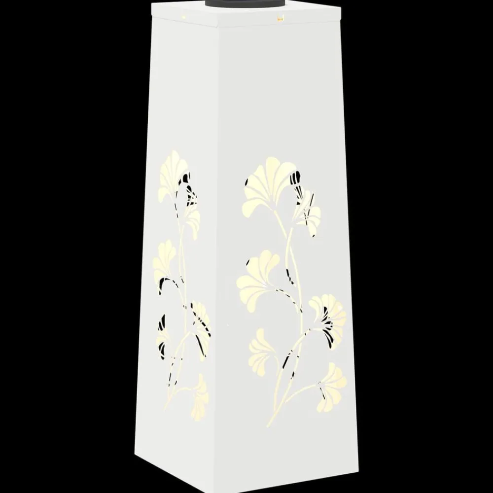 vidaXL Luz de camino LED solar 2 pcs Acero laminado en frío White Clearance