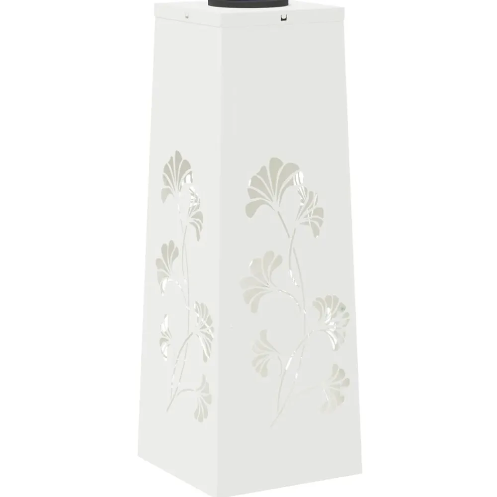 vidaXL Luz de camino LED solar 2 pcs Acero laminado en frío White Clearance