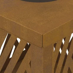 vidaXL Iluminación-Luz de camino LED solar 2 pcs Bronce Acero autopatinable