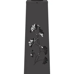 vidaXL Luz de camino LED solar 2 pcs Acero laminado en frío Negro Hot