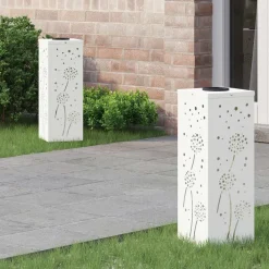 vidaXL Iluminación-Luz de camino LED solar 2 pcs Acero laminado en frío