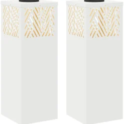 vidaXL Iluminación-Luz de camino LED solar 2 pcs Acero laminado en frío