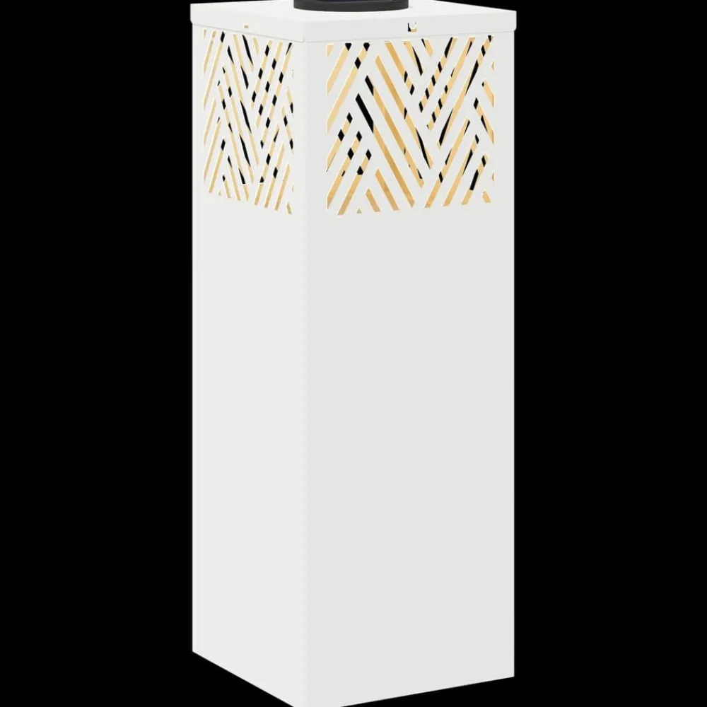 vidaXL Iluminación-Luz de camino LED solar 2 pcs Acero laminado en frío