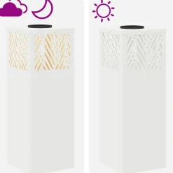 vidaXL Iluminación-Luz de camino LED solar 2 pcs Acero laminado en frío