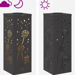 vidaXL Iluminación-Luz de camino LED solar 2 pcs Acero laminado en frío