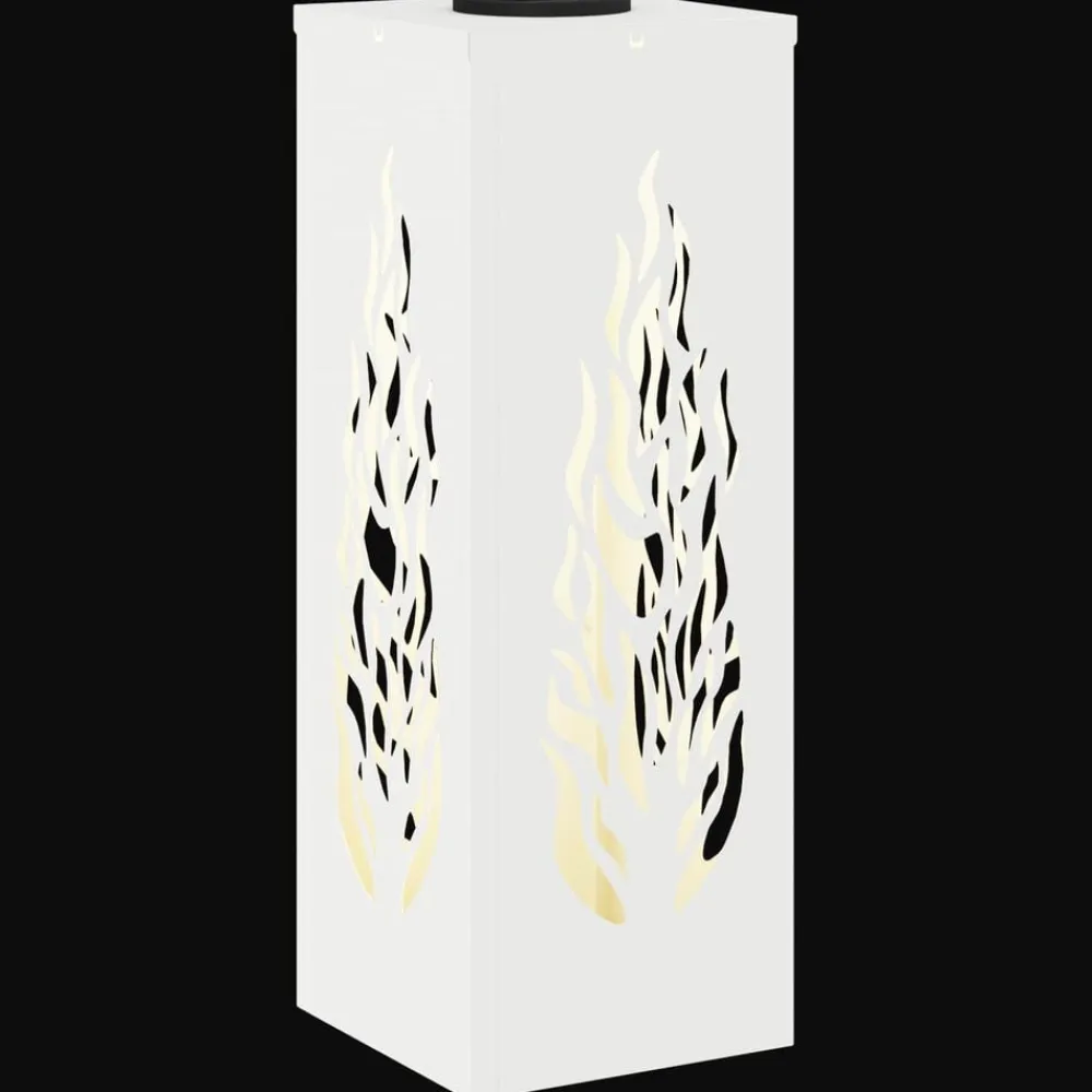vidaXL Luz de camino LED solar 2 pcs Acero laminado en frío White Clearance