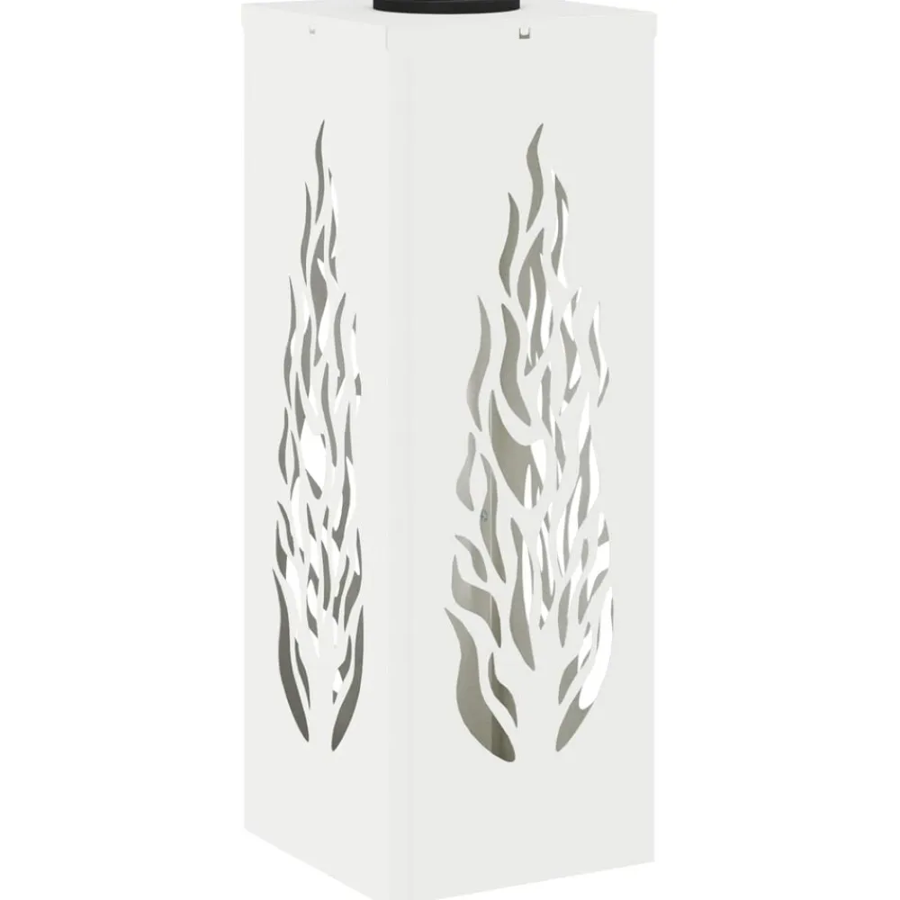 vidaXL Luz de camino LED solar 2 pcs Acero laminado en frío White Clearance