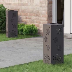 vidaXL Iluminación-Luz de camino LED solar 2 pcs Acero laminado en frío