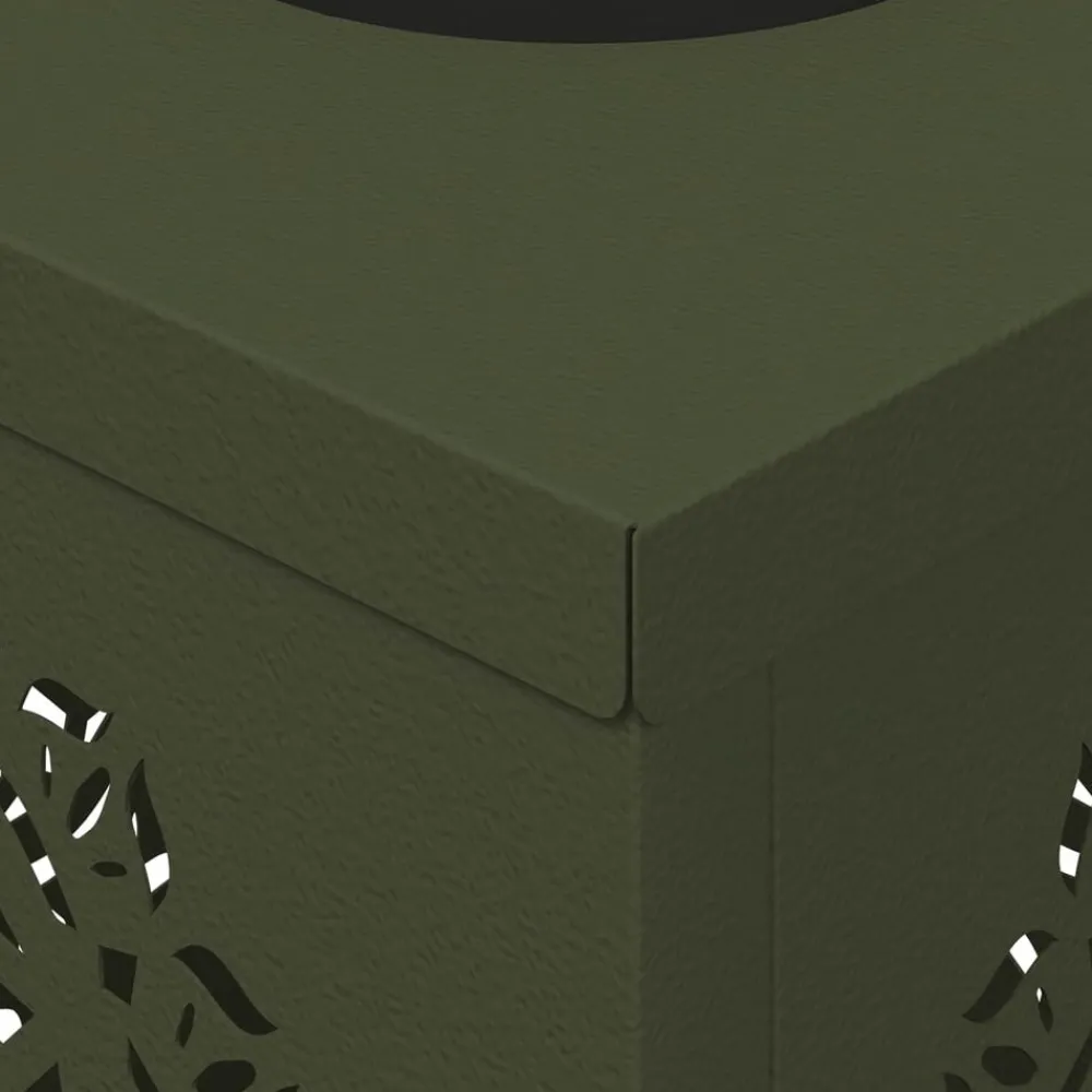 vidaXL Luz de camino LED solar con luces con batería 2 pcs Verde oliva