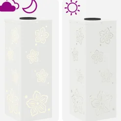 vidaXL Iluminación-Luz de camino LED solar 2 pcs Acero laminado en frío