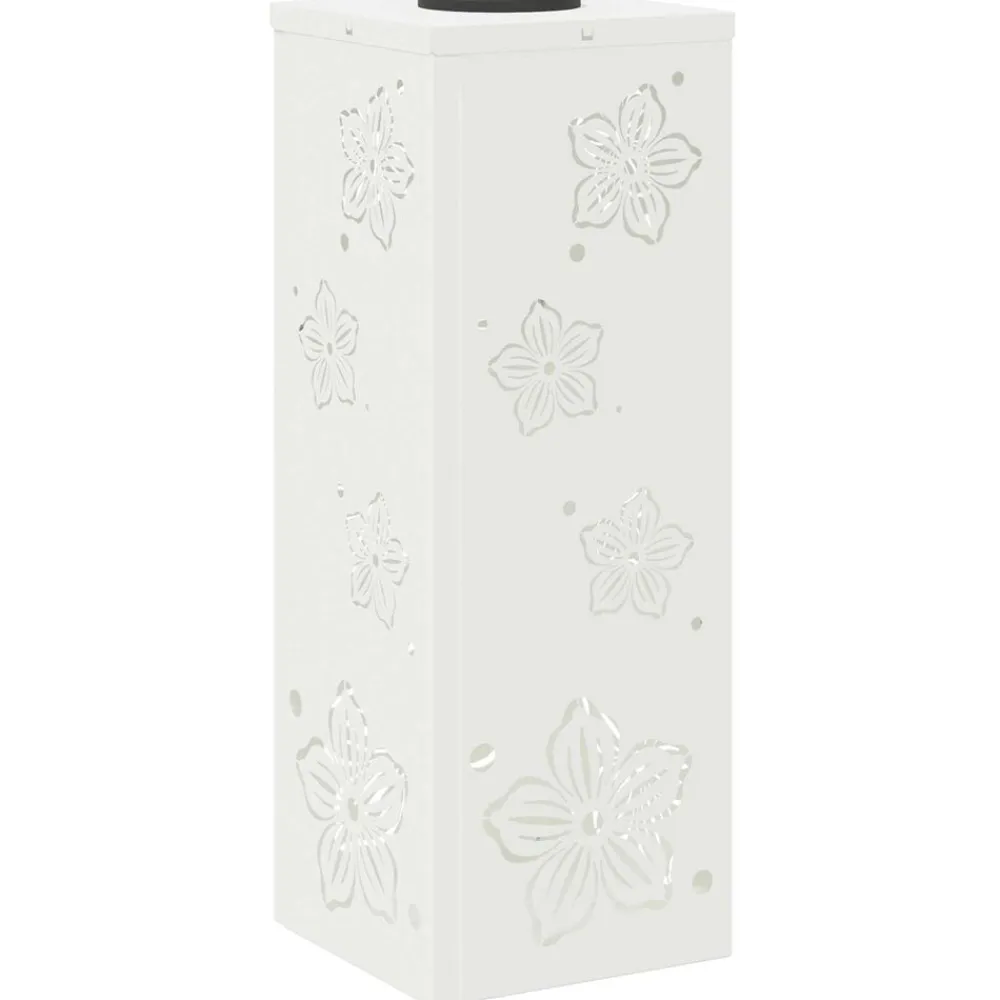 vidaXL Iluminación-Luz de camino LED solar 2 pcs Acero laminado en frío