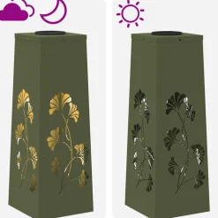 vidaXL Iluminación-Luz de camino LED solar con luces con batería 2 pcs
