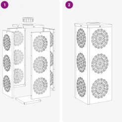 vidaXL Luz de camino LED solar 2 pcs Acero laminado en frío White Best