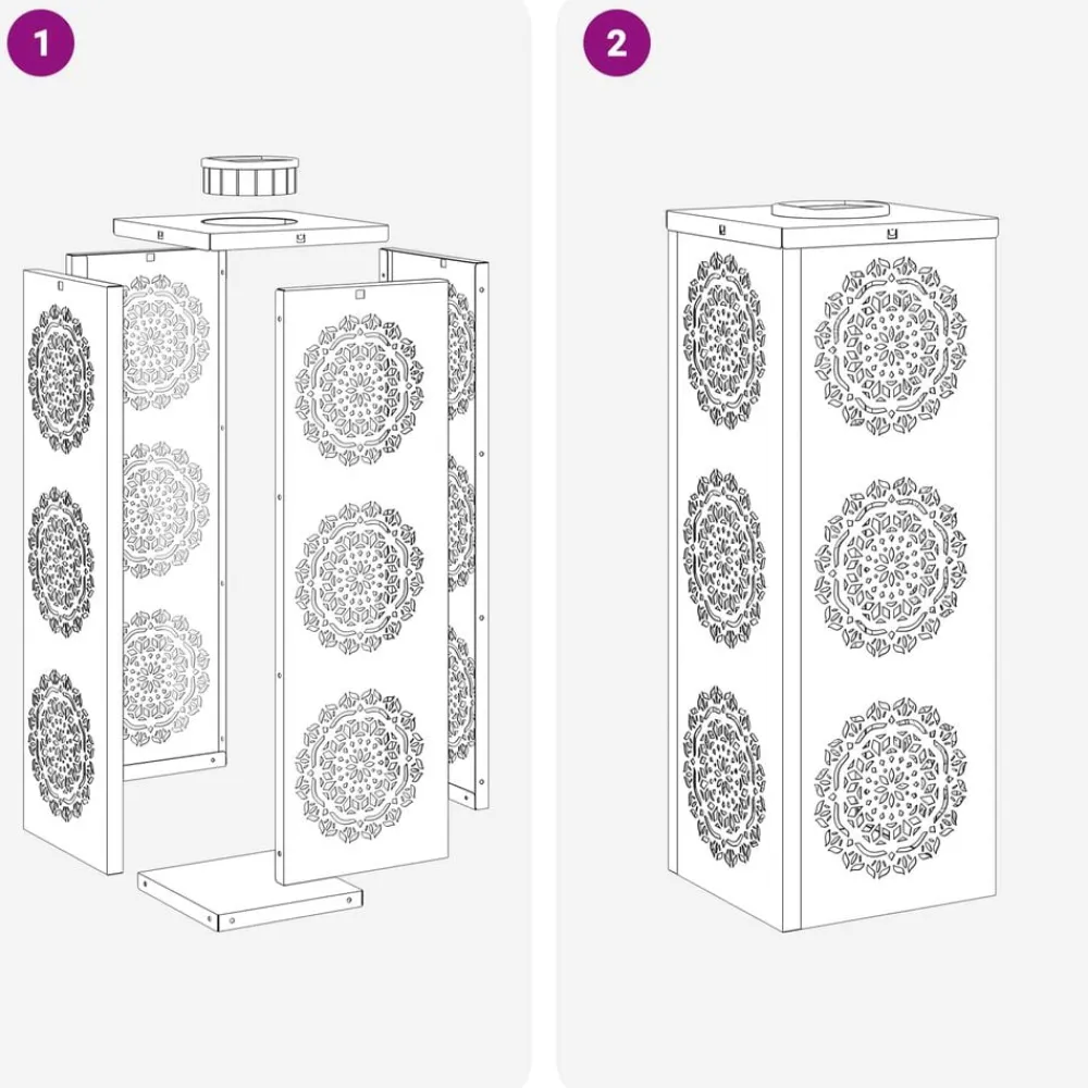 vidaXL Luz de camino LED solar 2 pcs Acero laminado en frío White Best