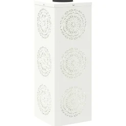 vidaXL Luz de camino LED solar 2 pcs Acero laminado en frío White Best
