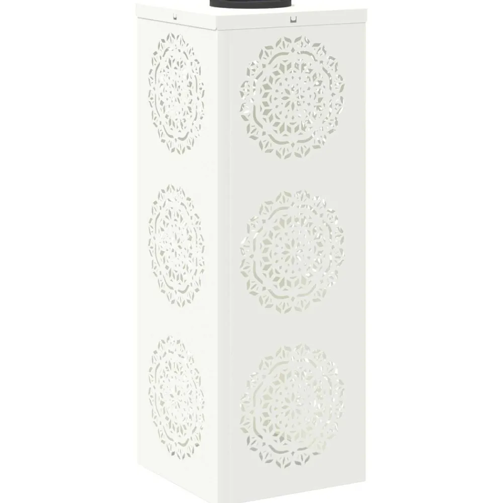 vidaXL Luz de camino LED solar 2 pcs Acero laminado en frío White Best