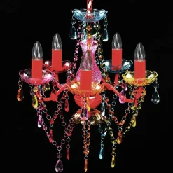 vidaXL Luz de Cristal 5 Bombillas Multicolor Outlet