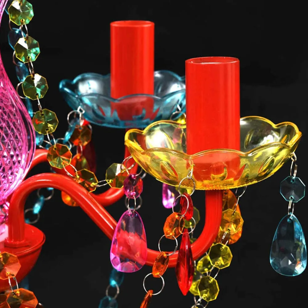 vidaXL Luz de Cristal 5 Bombillas Multicolor Outlet
