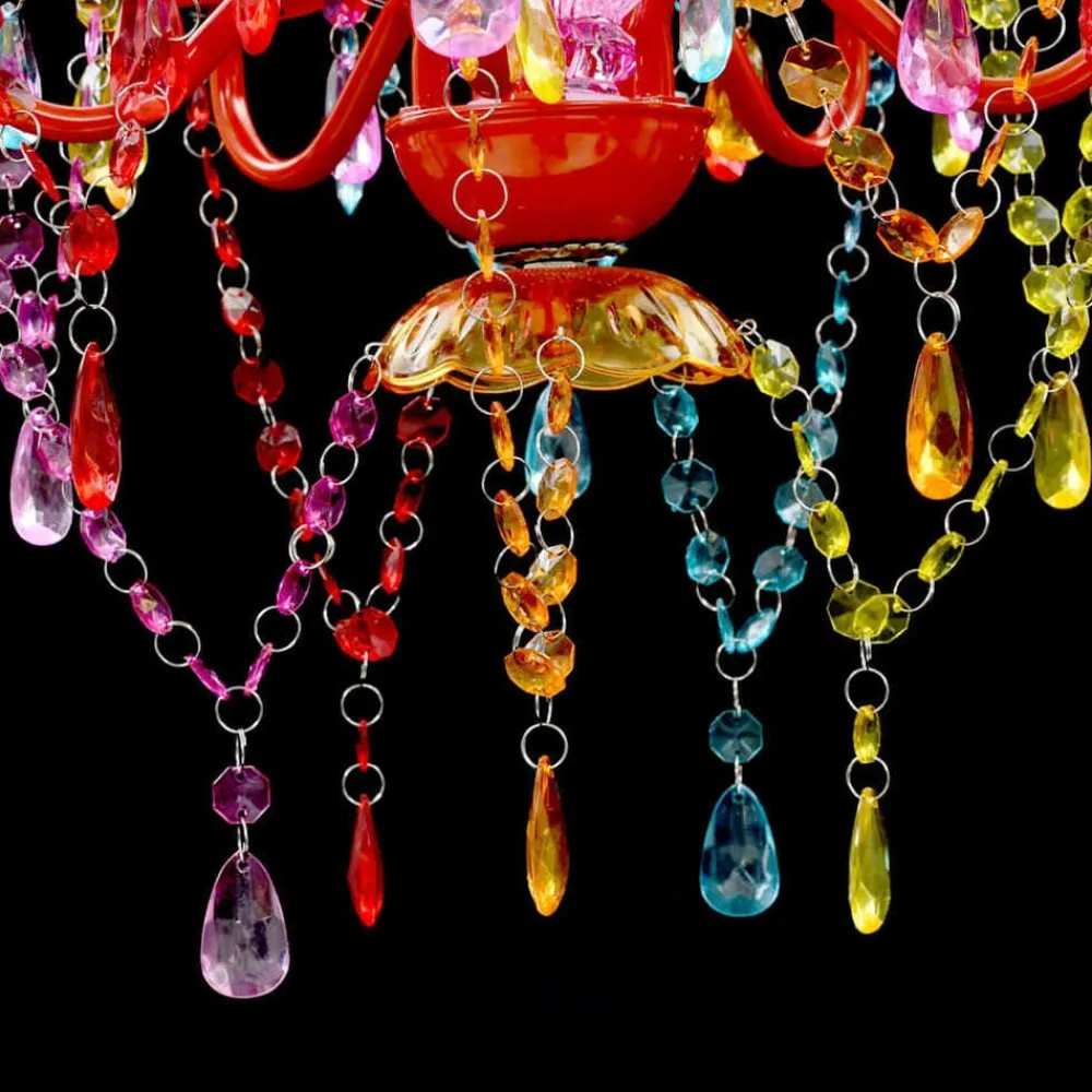 vidaXL Luz de Cristal 5 Bombillas Multicolor Outlet