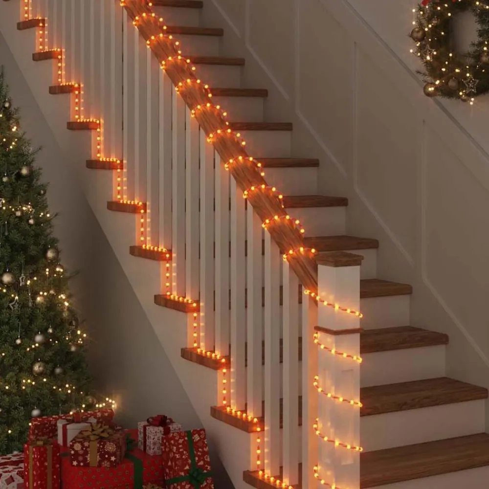 vidaXL Luz de cuerda con 120 LED Cálido 5 m PVC y rojo Hot