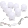 vidaXL Iluminación-Luz de espejo con 8 bombillas LED blanco cálido y blanco frío