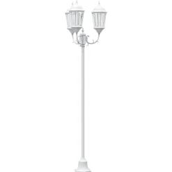 vidaXL Luz de Jardín 57 x 49 x 241 cm Aluminio y Cristal White Hot