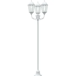 vidaXL Luz de Jardín 57 x 49 x 241 cm Aluminio y Cristal White Hot