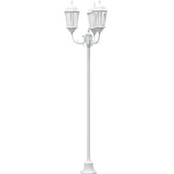 vidaXL Luz de Jardín 57 x 49 x 241 cm Aluminio y Cristal White Hot