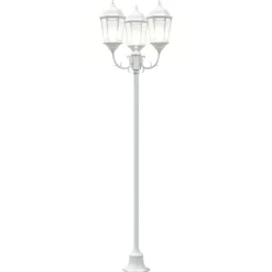 vidaXL Luz de Jardín 57 x 49 x 241 cm Aluminio y Cristal White Hot