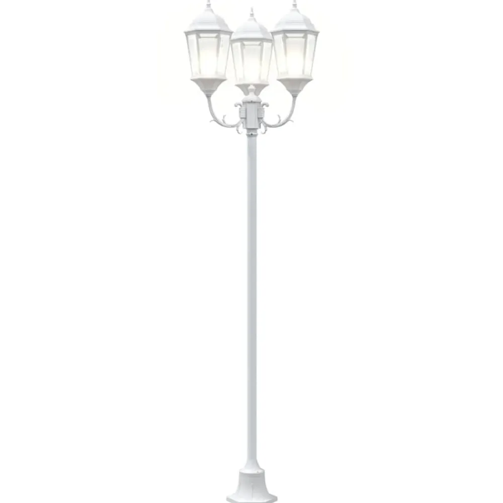 vidaXL Luz de Jardín 57 x 49 x 241 cm Aluminio y Cristal White Hot