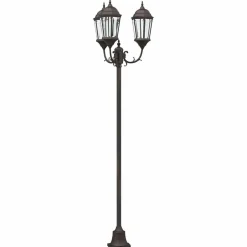 vidaXL Iluminación-Luz de Jardín 57 x 49 x 241 cm Aluminio y Cristal